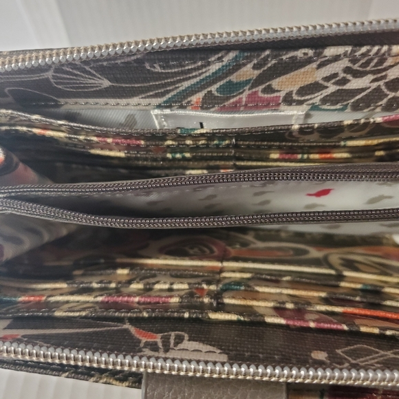 Sakroots Iris Coated Canvas Smartphone Wallet Crossbody Chain Strap Zipper Close - Picture 6 of 12